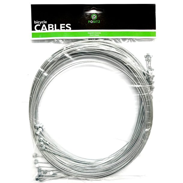 Positz Bulk Pack of 20 Universal Bicycle Inner Brake Cables 1.5 x 2300mm