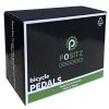 Positz Pedals Box Positz Road Bike Pedals with Toe Clips and Straps (Pair, 9/16in)