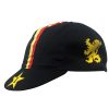 Primo Lion of Flanders Cycling Cap (Black) | Made in Italy Primo Cycling Cap – Lion of Flanders, Black