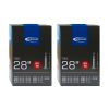 Schwalbe SV15 Inner Tubes - 700 x 18-28c, 40mm Presta Valve (2 Pack)