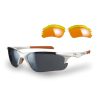 Sunwise Twister Sunglasses with 3 Interchangeable Lenses - Pearl White Frame Sunwise Twister White Sunglasses with 3 Interchangeable Lenses