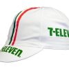7 Eleven Retro Team Cycling Cotton Cap Hat Peak 172391946672 7-Eleven Cycling Cap (White) | Made in Italy