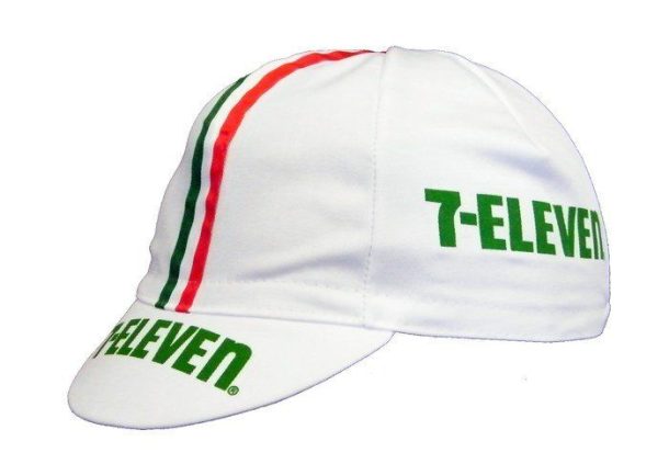 7-Eleven Cycling Cap (White) | Made in Italy 7-Eleven Cycling Cap (White) | Made in Italy - Image 3