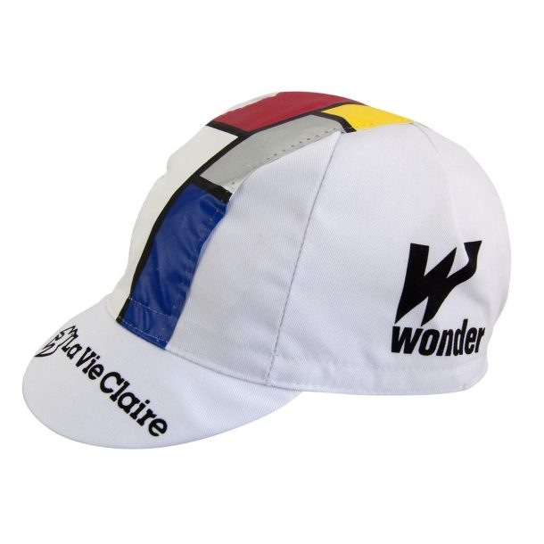 Alternative view of La Vie Claire Mondrian Retro Cycling Cap – Made in Italy