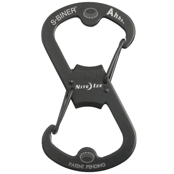 Nite Ize S Biner Ahh Black Bottle Opener Stainless Steel Keyring Hook 182941203738 2 Nite Ize S-Biner - Ahh, Black