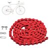 Positz Red Single Speed Bicycle Colour Chain Fixie City Urban Crusier BMX Bike 181466832704 2 Positz Single Speed Fixie Bike Coloured Chain - Red