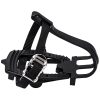 Positz Road Bike Pedals with Toe Clips and Straps (Pair, 9/16in)